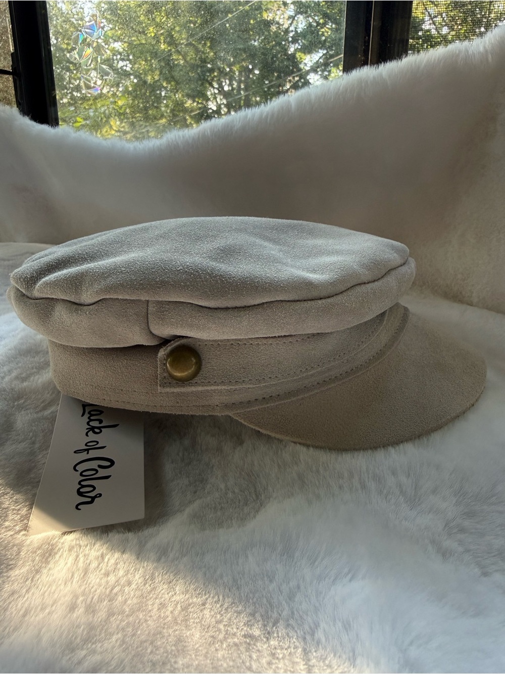 Lack Of Color Light Grey Suede Cap NWT